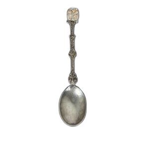 Silver Plates Baby Spoon Made in Holland Antique Vintage Figural Clog